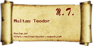 Multas Teodor névjegykártya